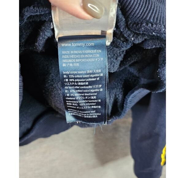 Tommy Hilfiger Mock Neck Sweatshirt Womens Navy Sz Med Logo Pullover - Picture 6 of 7
